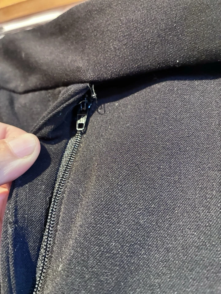 Pantalones de vestir negros para mujer Rafaella talla 12 pierna recta elásticos trabajo carrera Foto 4 de 4