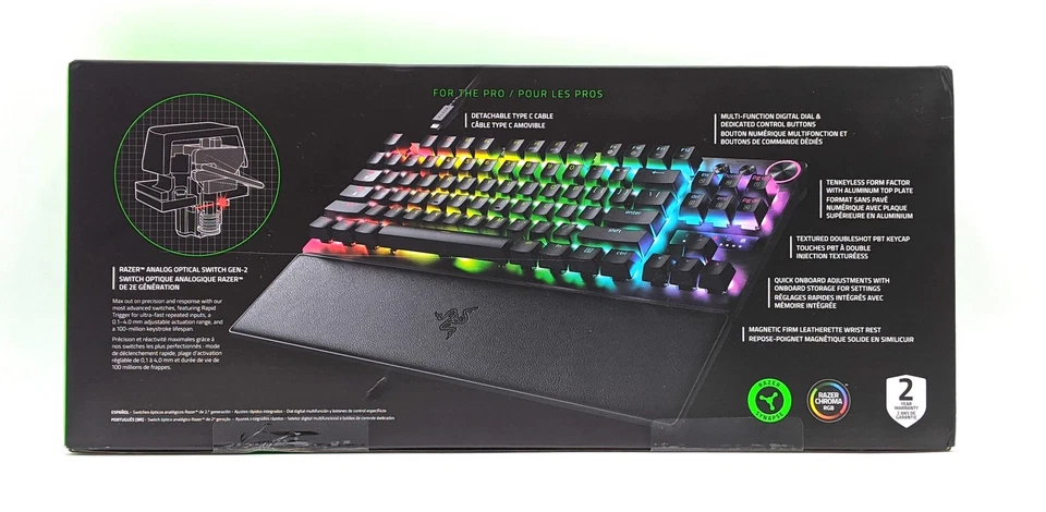 Razer Huntsman V3 Pro TKL Wired RGB Gaming Keyboard RZ03-04980200-R3U1 - Image 2 of 4