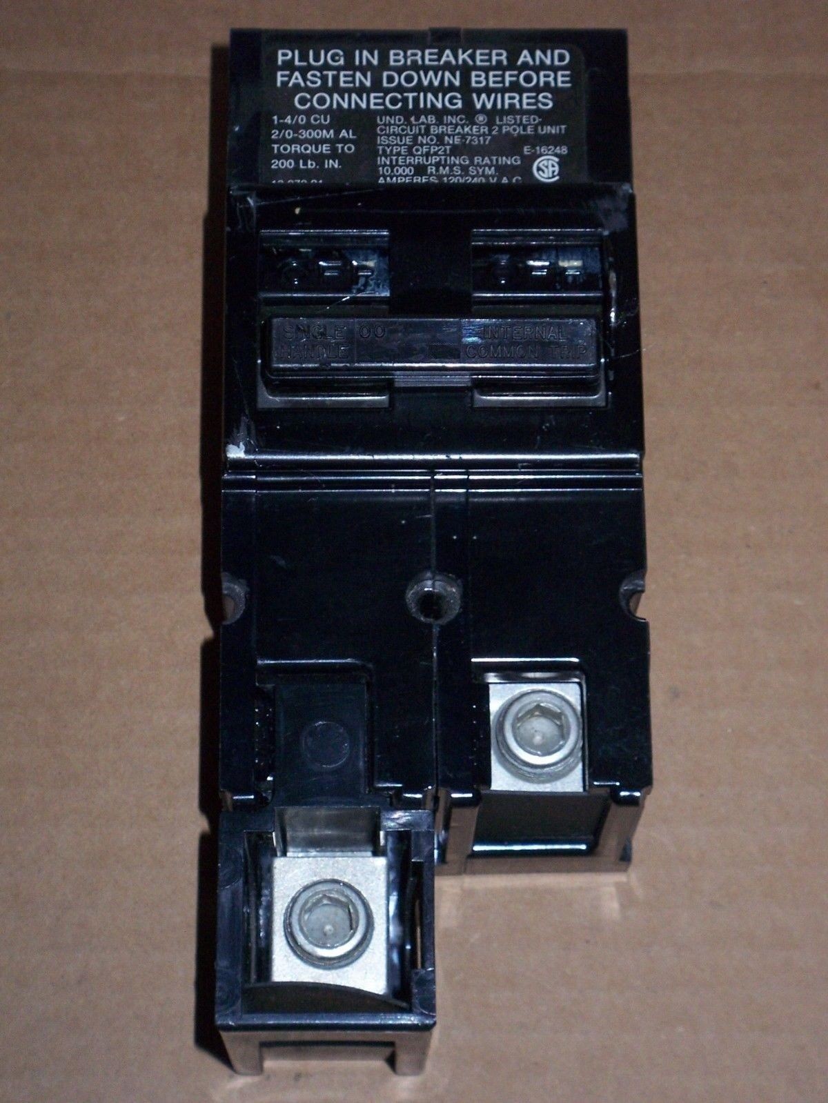 NEW CHALLENGER QFP2T 2 P 200 A 120/240V QFP2200T CIRCUIT BREAKER OFFSET LUGS AK