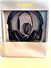 Heyday Wired Headphones 3.5mm Jack with Mic with Remote Black