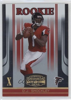 2006 Donruss Gridiron Gear Gold X's 22/100 DJ Shockley #124 Rookie RC 0q3