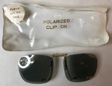 Original Vintage Clip On Flip Up Sunglasses Lens NOS