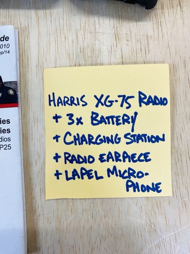 Harris Portable Radio XG-75 EVXG-PBU1B All Accessories Excellent Working Cond - Zdjęcie 7 z 16