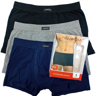 Primintimo MP410C Herren Boxershorts Übergrößen Baumwolle Stretch - 3 Boxershorts