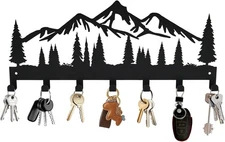Key Holder for Wall, Metal Wall Hooks Organizer Rack with 7 12 Inch, Mountain 