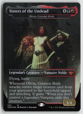 Sisters of the Undead - Olivia, Crimson Bride LP Foil 343 Crimson Vow MTG