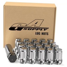 1/2 x 20 Lug Nuts, 1/2''-20 Closed End 6 1/2"-20 Silver 20 Pack-1.38" Tall