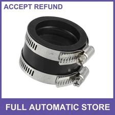 40mm ID Black Carburetor Adapter Inlet Intake Pipe Boot Interface with Clamp
