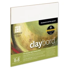 Ampersand Museum Quality Claybord 8 x 8 Inch Multimedia Art Panel Acid Free