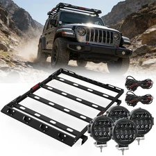 Top Roof Rack Cargo Carrier Fit 2018-2025 Jeep Wrangler JL 4-Door & Gladiator JT