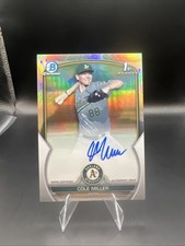 2023 Bowman Draft Chrome Autographs #CDA-CMI Cole Miller Refractor 414/499