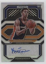 2021-22 Prizm Draft Picks College Penmanship Silver Kessler Edwards Auto 18xy