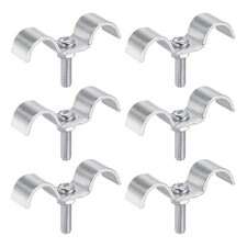 6 Set Stainless Steel Double Line Clamp 12mm 1/2 Inch Auto Fuel Lines Clips