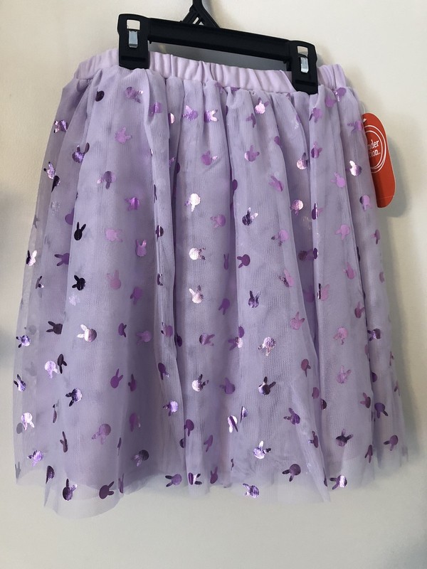Wonder Nation Girls Dusty Lavender Lined Mesh Skirt Size Large (10-12) NWT