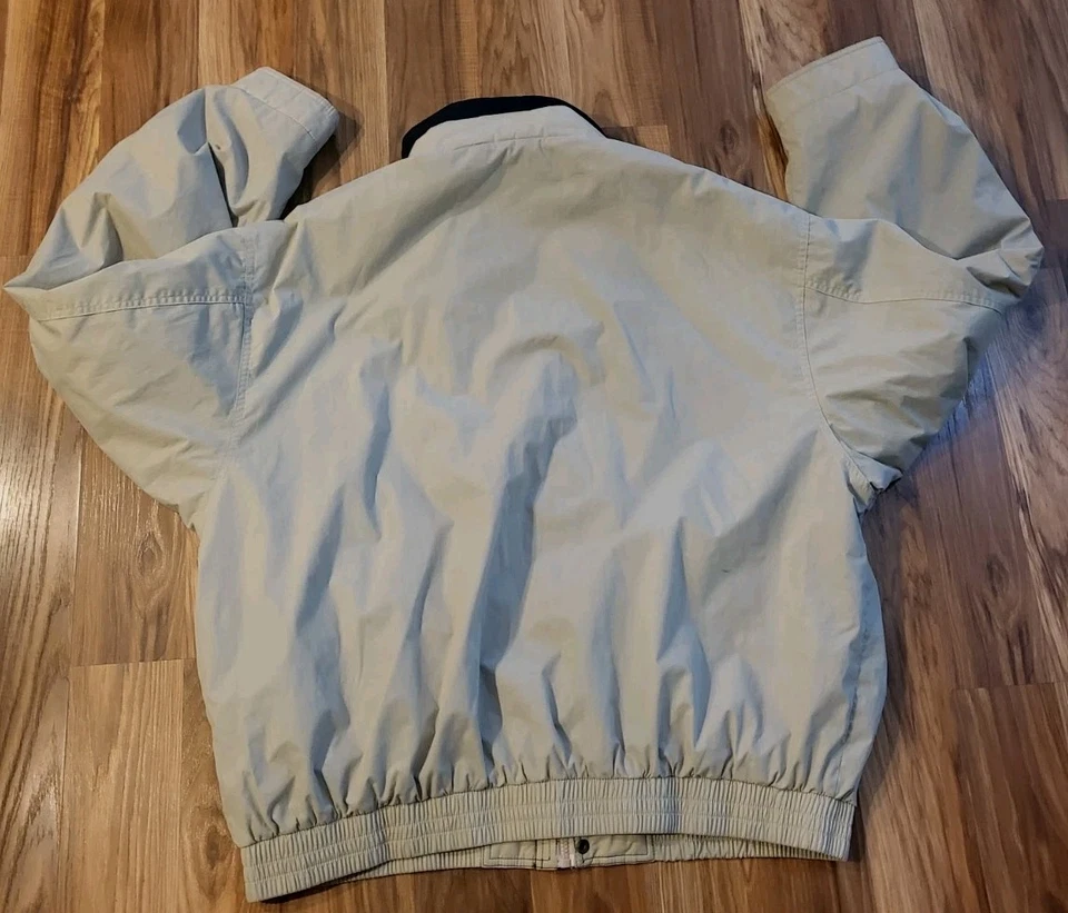 Savile Row Vintage Beige Bomber Style Quilted Jacket or Coat Size XL in EUC - Image 2 of 4