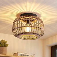 Lindby Deckenlampe 'Bominio' (Skandinavisch) Aus Holz (1 Flammig, E27) - Deckenl