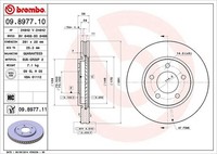 2X Brembo Bremsscheibe Vorderachse U.A. FüR Chrysler, Dodge