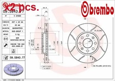 X2 PCS FRONT BRAKE DISC SET LEFT & RIGHT 09.5843.77 BREMBO I