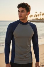 Activeskinz Long Sleeve Rash Guard Swim Shirt UV SPF Surf Swim Top Large NWT