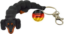 Dackel Schlüsselanhänger Hund - süßer Dackel Anhänger 3D gedruckt -beweglicher S