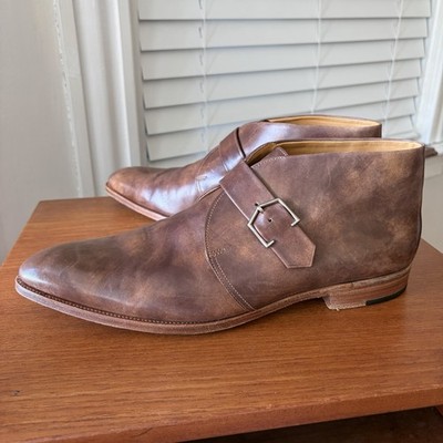 JOHN LOBB 11 E UK / 12 US HIGHGATE BROWN MUSEUM CALF BOOTS