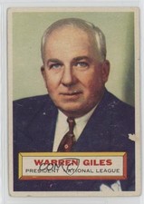 1956 Topps Warren Giles (White Back) #2 HOF 06ws