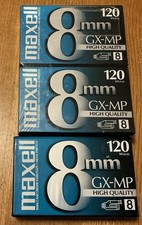 3 NIP Maxwell 8mm GX-MP High Quality Camcorder Tapes: 120 Minute Factory Sealed