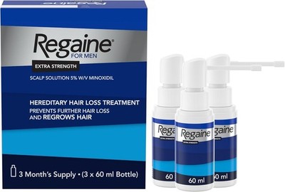 Regaine For Men Extra Strength Scalp Solution Triple Pack (3 x 60ml)      