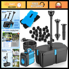 Pond Filter  Fountain Pump Kit 50W 660GPH Submersible Water Pump for Koi Garden
