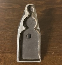 Antique c1870 Soldered Tin Flat Back Moravian Doll PA Dutch Lady Cookie Cutter