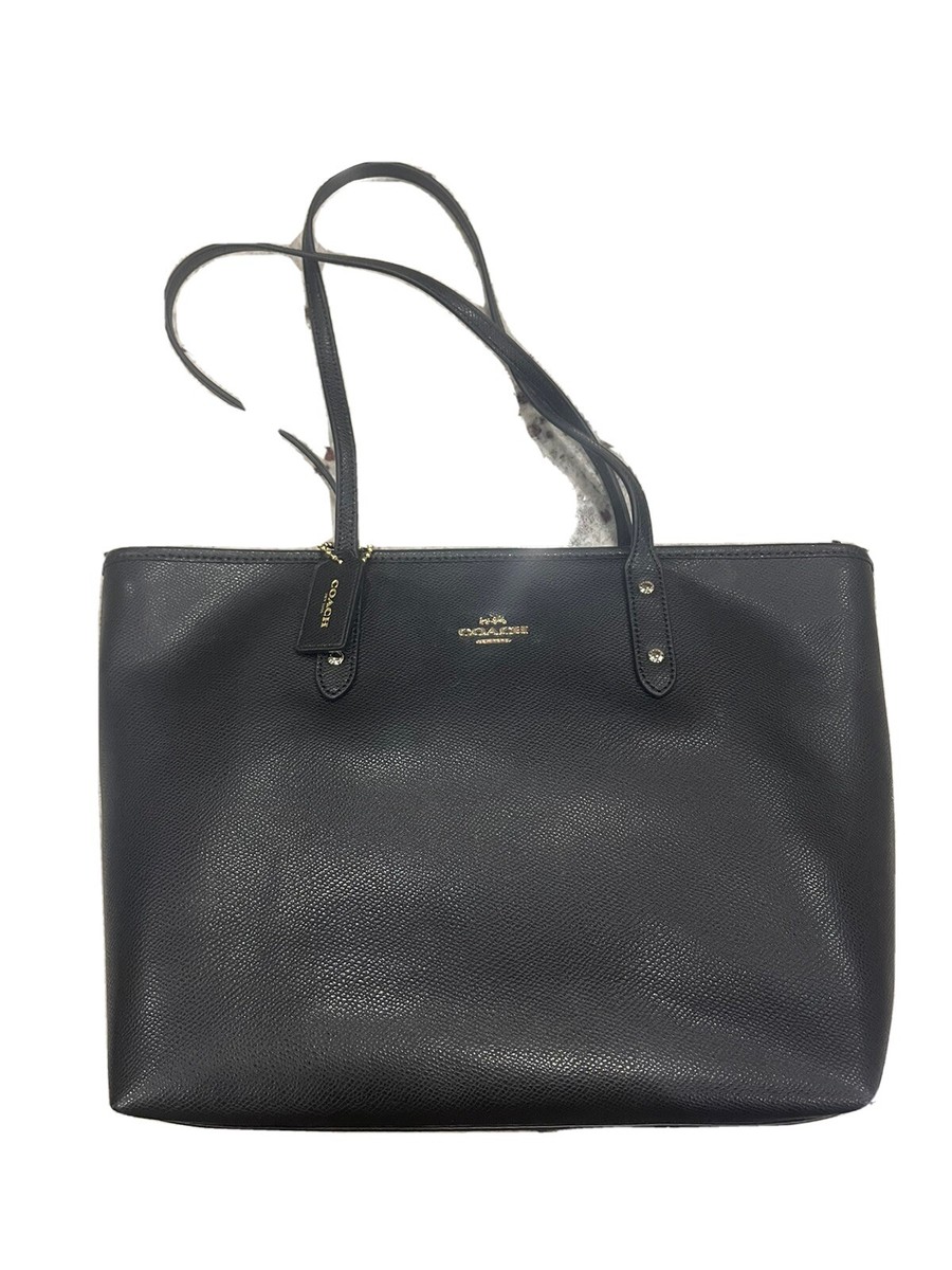 COACH ブラックレザートートバッグ COACH トートバッグ リレー トート バッグ・ラブド レザー