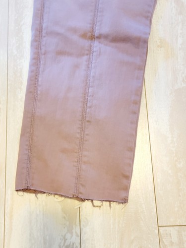 V Christina 16 Jeans Pants Stretch Raw Hems Lace Up Legs Rear Purple Lavender - Picture 3 of 7