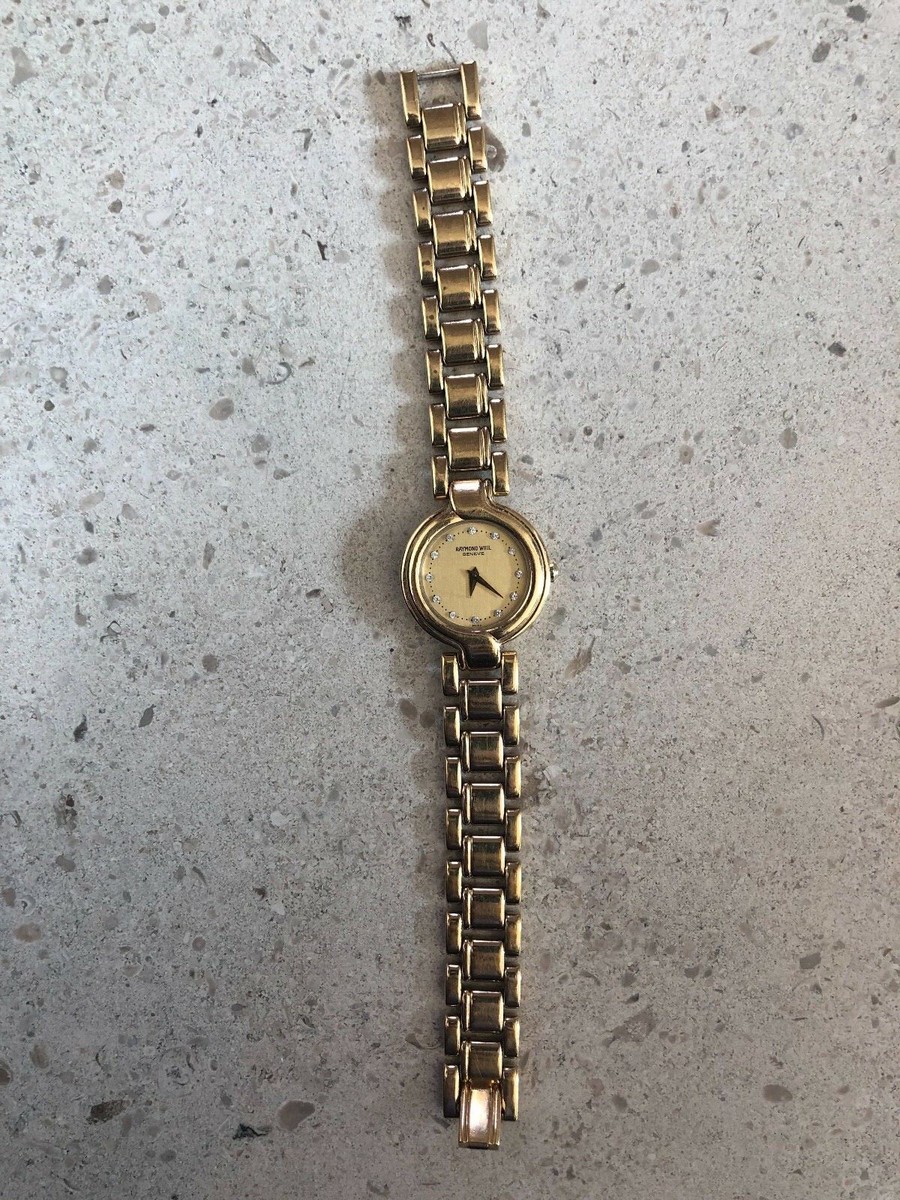 Raymond Weil Geneve 5850 18 Karat Gold Electroplated Watch A541736