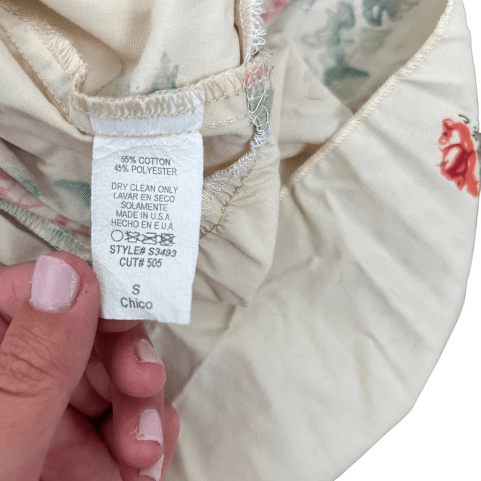 Falda Twenty One Blanca Floral en Niveles Línea A Talla S Adornada Volantes Verano Foto 4 de 4