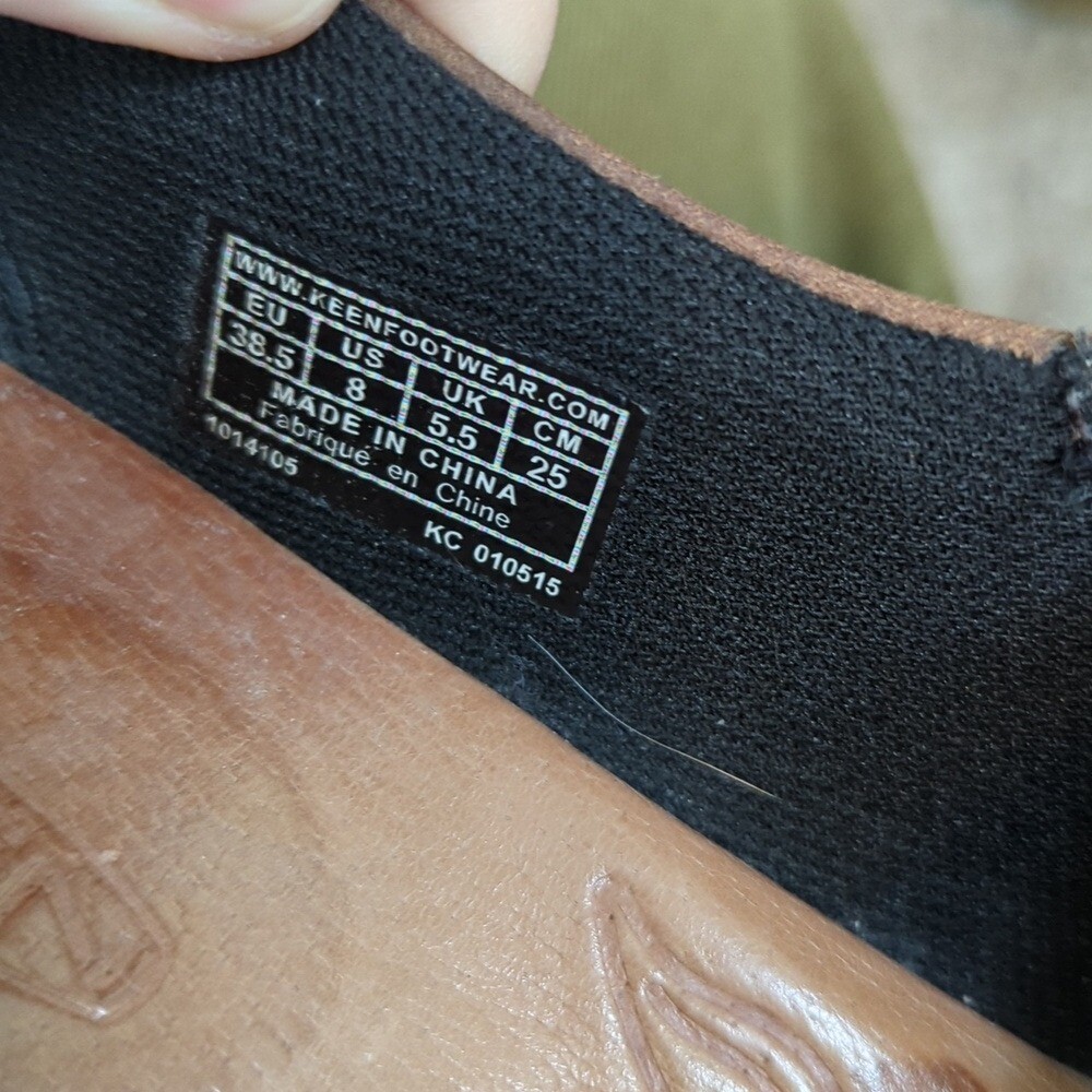 Scarpe slip on Keen da donna in pelle marrone comode taglia 8