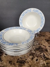 Set Of 8 Homer Laughlin Century Service STARLITE BLUE Fruit Bowls