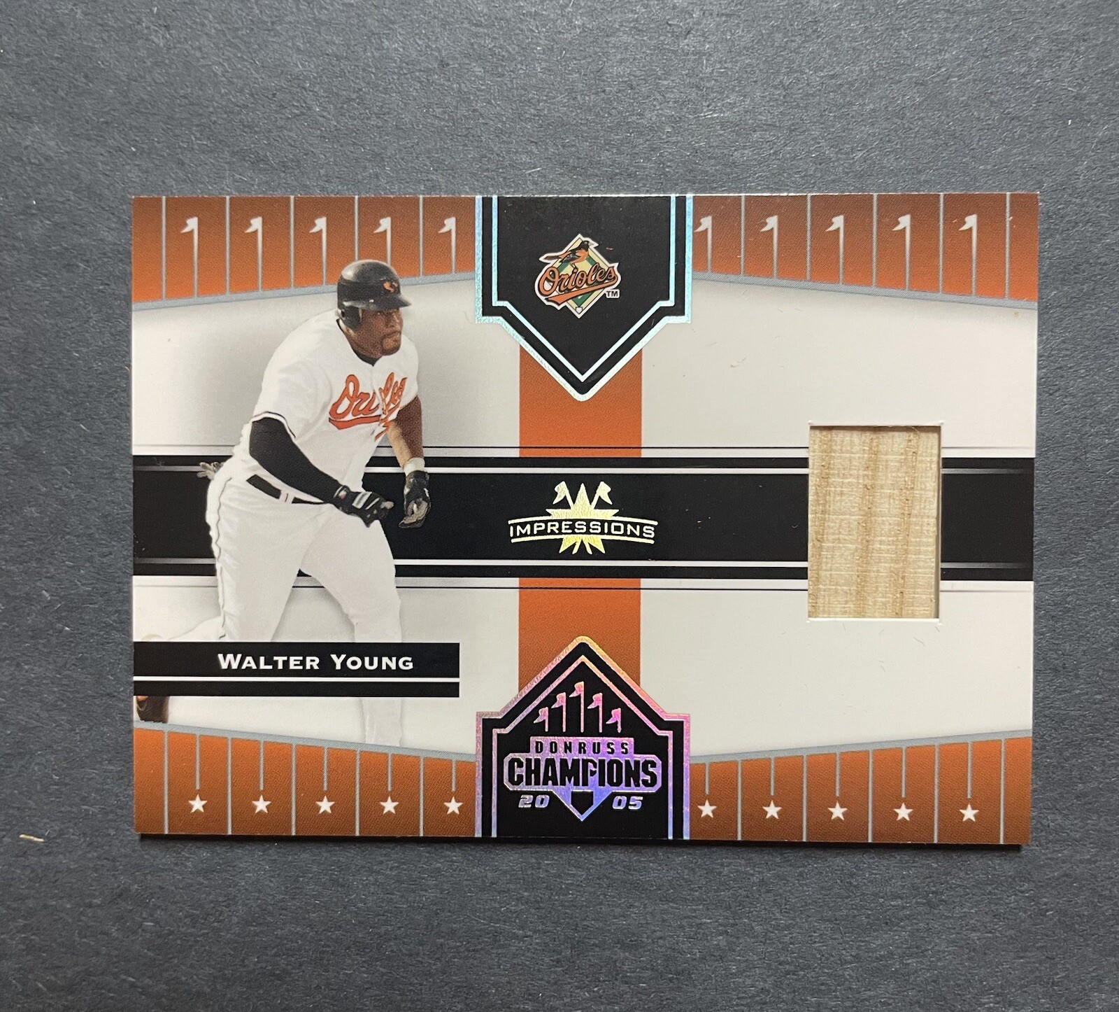 2005 Donruss Champions Impressions Material #62 Walter Young Bat