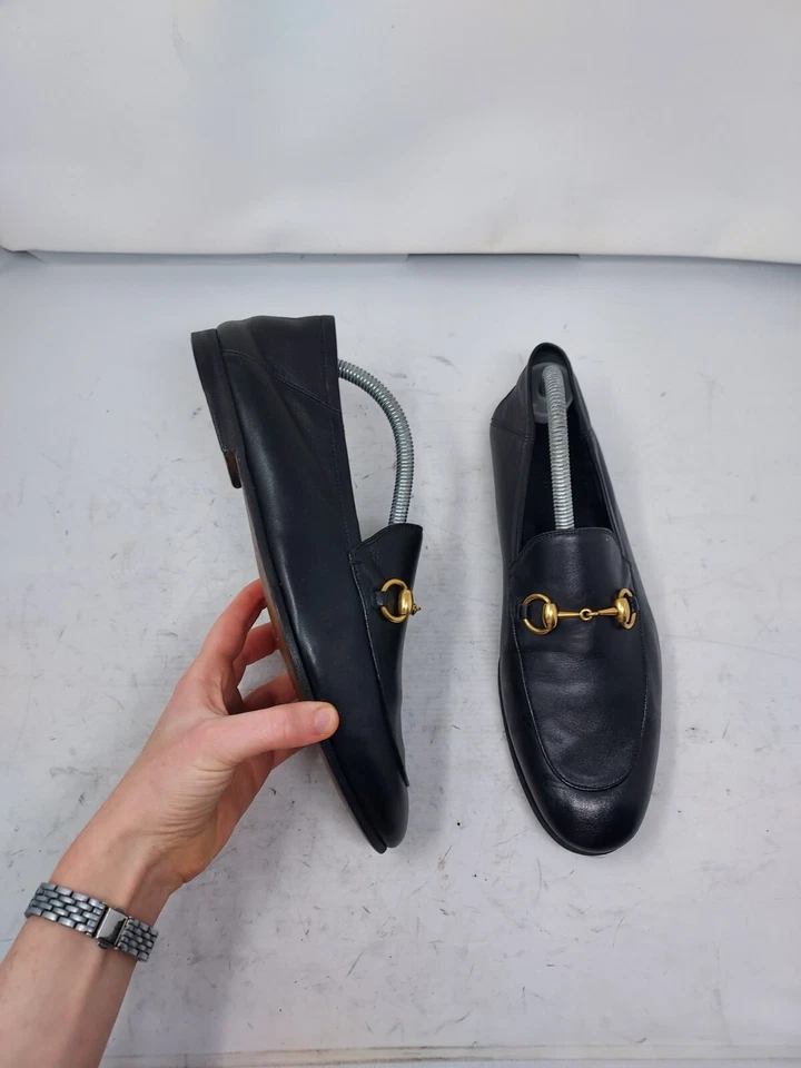 Zapato Mocasín Gucci Brixton Cuero Negro Horsebit Talla UK 8 US 8.5 PARA HOMBRES Foto 4 de 4