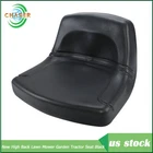 New Black Garden Lawn Mower Tractor Seat Low Back Waterproof