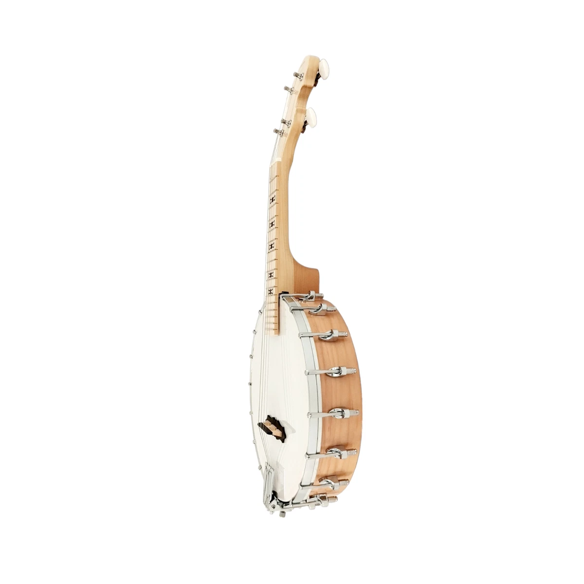 Caraya Concert Size All Maple Open Back Banjo Ukulele Banjolele 4