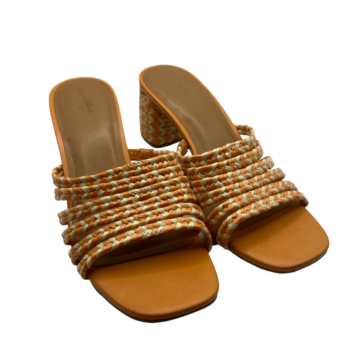 Universal Thread Orange and Cream Rope Braided Pl… - image 1