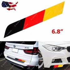 (1) 7" Euro Germany Flag Color Stripe Decal Sticker For Car Exterior Decoration