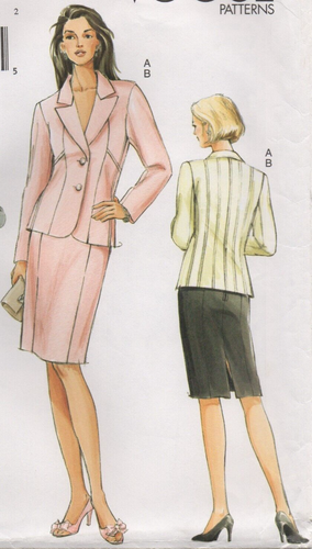 Vogue Sewing Pattern 8045 Jacket Trousers or Skirt Suit Back Seams Size 14 16 18 - Picture 6 of 13