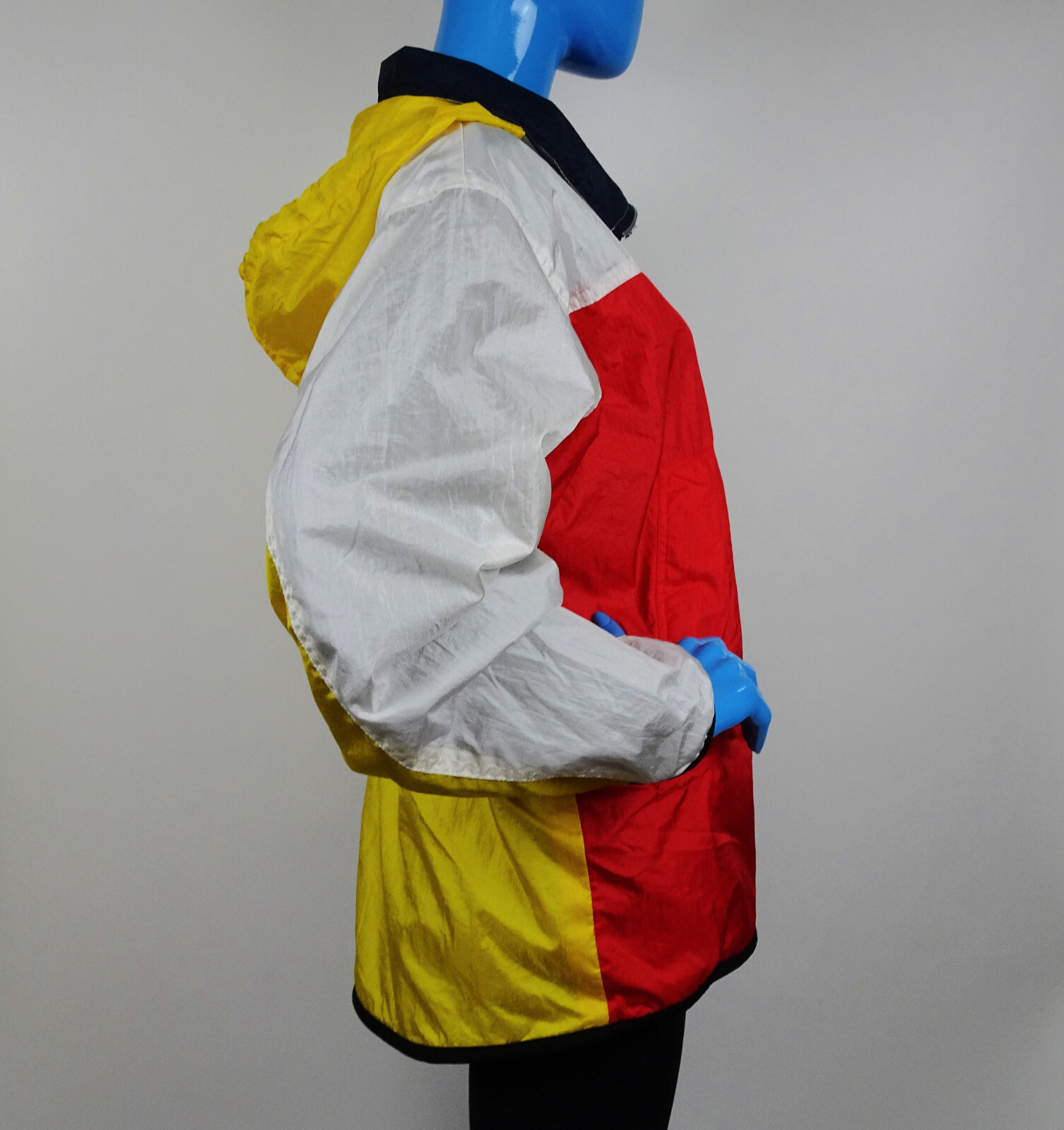 Ms Cambridge Vintage ‘80’s Reversible Jacket Coat Size L 12 14 Color Block Nylon image 5