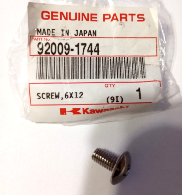 Kawasaki VN800, VN1500 Screw 6X12 NOS 92009-1744 (L-2588) | eBay