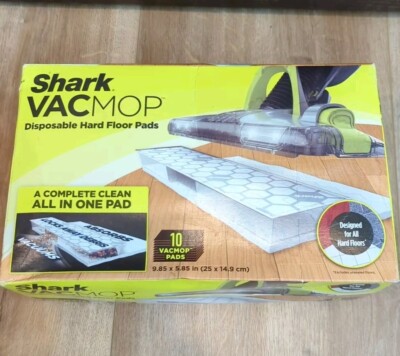 10 Pack Shark VACMOP Disposable Hard Floor Vacuum Mop ALL-IN-ONE Pads *READ*
