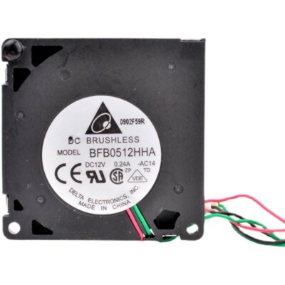 DELTA BFB0512HHA 50X50X10mm 5010 12V 0.24A 3PIN Micro Turbo Cooling Fan 