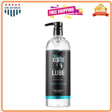 XESSO Water-Based Lube – 32oz, All-Natural, Hypoallergenic & Glycerin-Free
