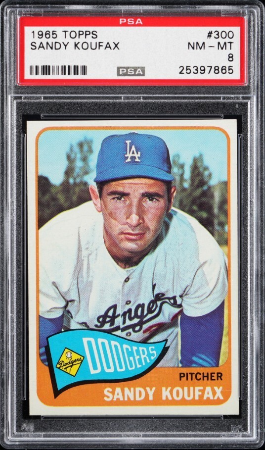 1965 Topps #300 Sandy Koufax - Los Angeles Dodgers - PSA 8 - NM-MT - 25397865🔥⚾