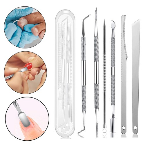 Cuticle Nail Pusher Ingrown Toe Nail Lifter Clipper Pedicure Care Tools ...